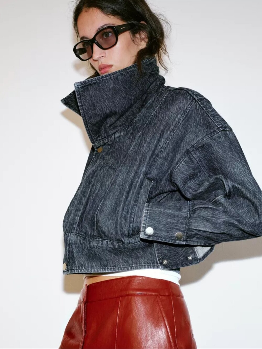 ZARA Z1975 CROPPED DENIM JACKET
